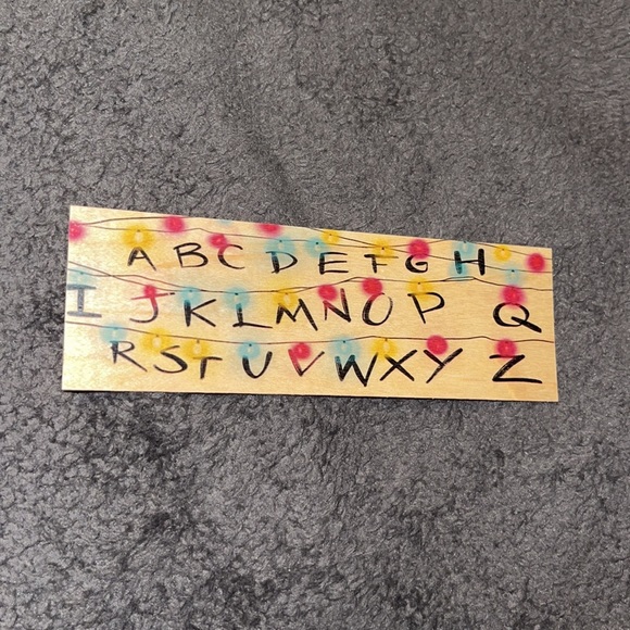 Other - Stranger Things Light Bulbs Alphabet Wood Wooden Book Marker